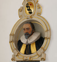 John Eldred memorial in Great Saxham church. Author's picture.