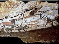 The Hall of Bulls in the Lasceaux Caves. Click for a wider view.