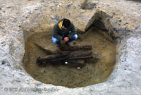 Wooden lined well, c1500-1700 BC. Picture from SCC Archaeological Service
