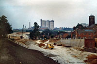 View of construction of the A45 at Thingoe Hill. Picture by Robert Robinson, Facebook 'Old Bury St Edmunds'.