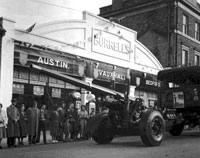 Burrells garage in 1953. Picture by Clifford King on Facebook 'Old Bury St Edmunds'