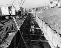 Main sewer through Cotton Lane allotments