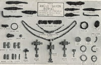 Anglo-Saxon remains from Eriswell, May, 1915. Picture from History of Eriswell by W H Donnan, 1956.