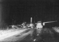 Mosquito crash on the A45 at s.40 am on 1st February 1945