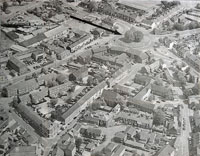 Northgate Roundabout area from the air. Picture from Bury Free Press.