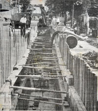 New sewer in Fornham Road, Bury St Edmunds. Picture from BFP, via Michael Smith.
