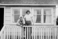 Sybil Andrews and Walter at Willow Cottage