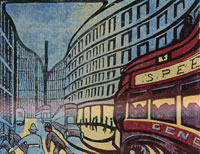 Speed by Claude Flight, 1922. Picture from C S Ackley, British Prints of the Machine Age.