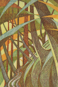 Sybil Andrews - Trackway/Piste 1961. Picture from Hana Leaper Catalogue