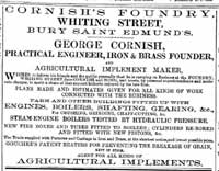 George Cornish takes over Whiting Street foundry. B&N Post 14th March, 1865.