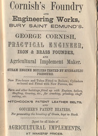 Wilkin's directory 1867, page 53. Cornish advert