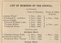 F C Andrews becomes a councillor.