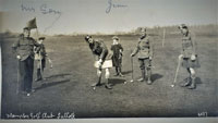Argyll and Sutherlands play golf at Flempton course, 1917. Walton Burrell pc supplied by Omar James-Johnson.