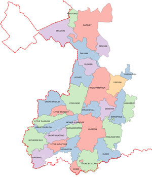 The administrative hundred of Risbridge in 1086