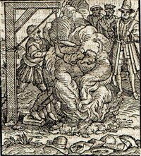 John Oldcastle executed by fire.