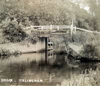 Temple Bridge? at Icklingham from a postcard dated 1905. Card from author's collection