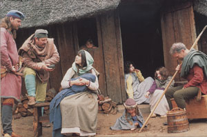 Reconstruction of Anglo-Saxon life.